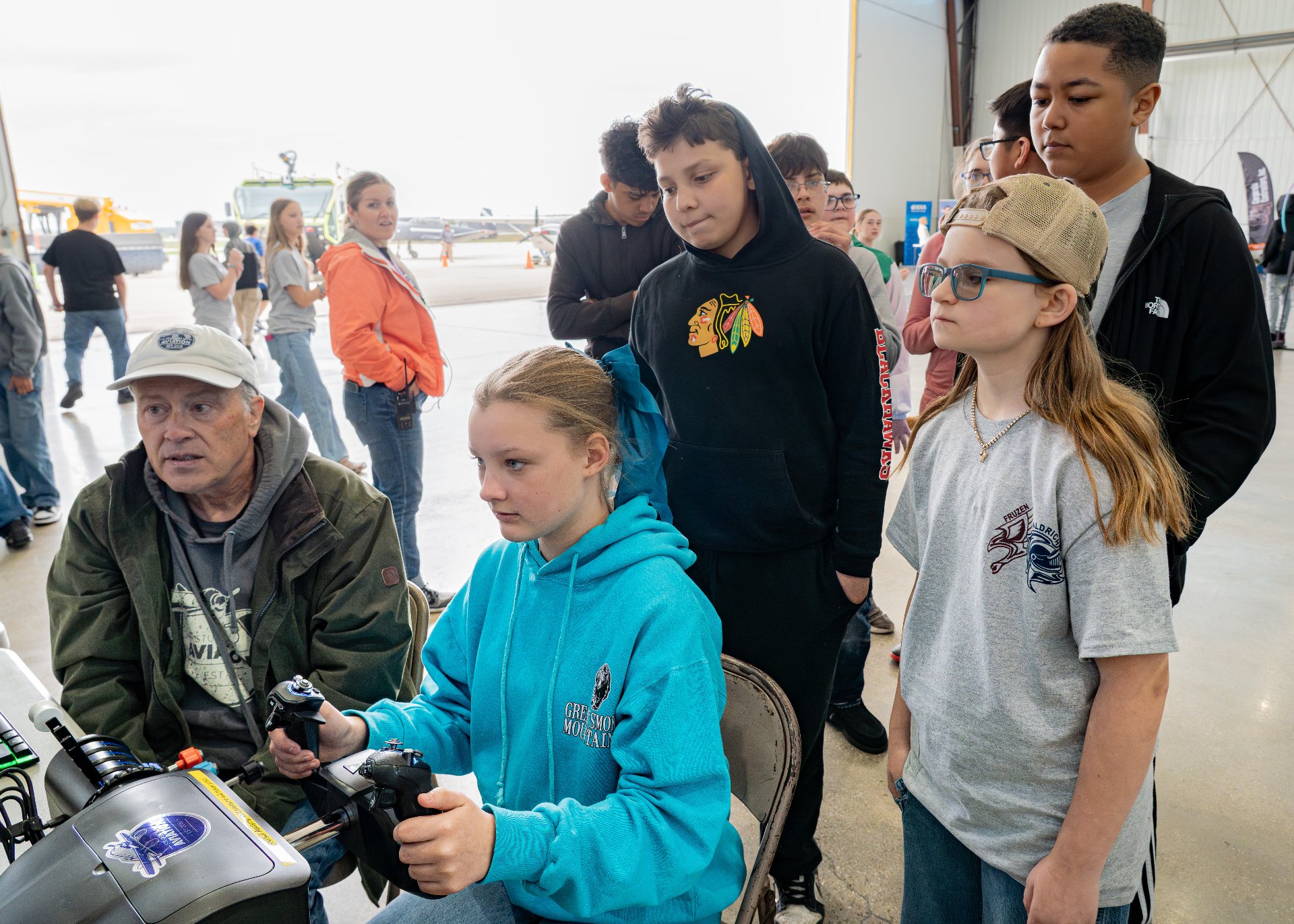 Child using a VR headset