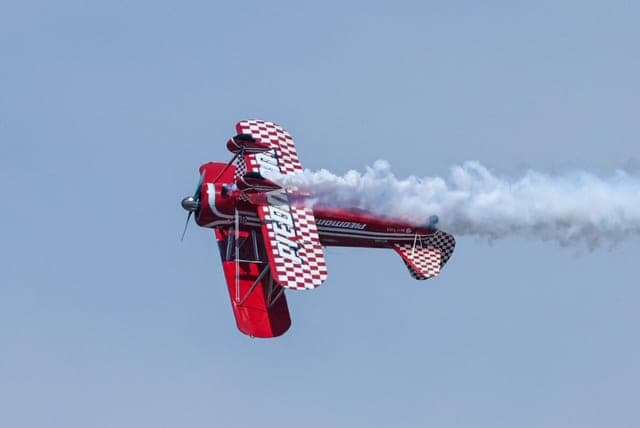 Big Red aircraft performing aerobatics