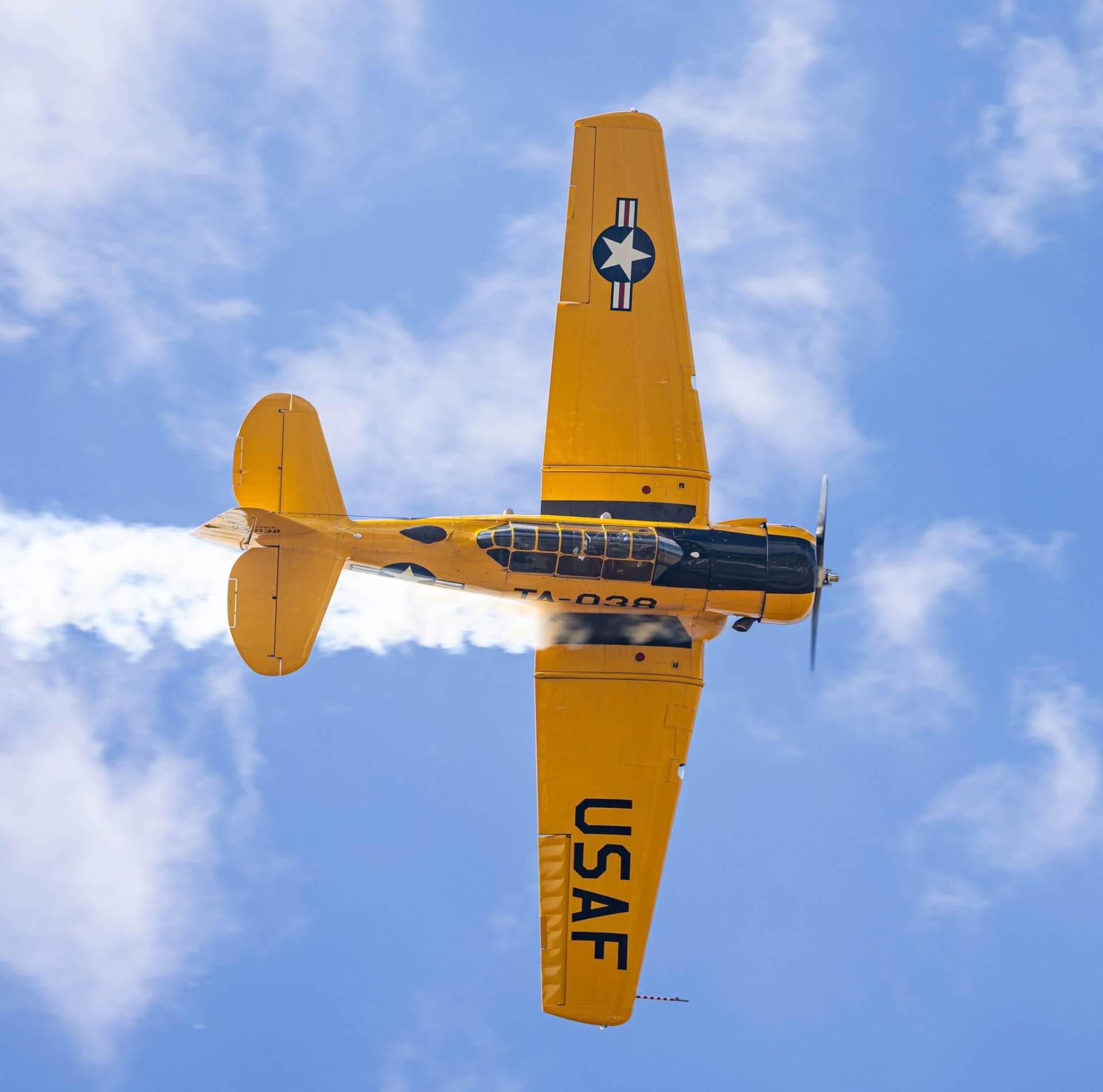 Spanish Lady aircraft displayed on the airfield at Pistons and Props.